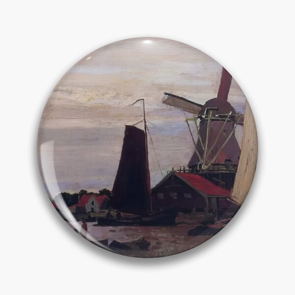 Item preview, Windmill at Zaandam - 1871 - Claude Monet designed and sold by dottyshai.