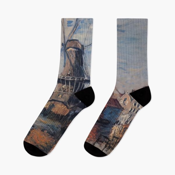 Item preview, Windmill on the Onbekende Canal, Amsterdam - 1874 - Claude Monet designed and sold by dottyshai.