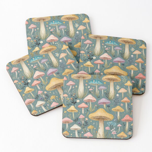 Item preview, Serene Pastel Mushroom Oasis designed and sold by Lizetteh.