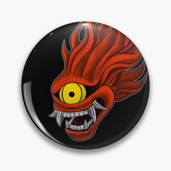 Item preview, Hitodama - Fiery Cyclopean Demon Mask  designed and sold by insidelukeshead.