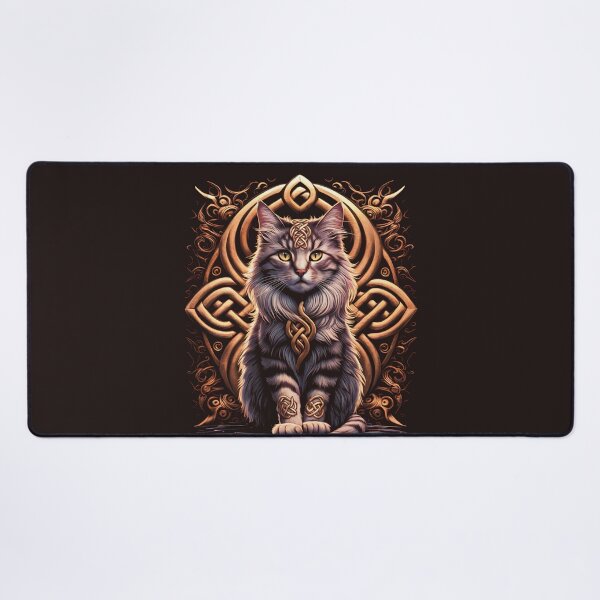 Aperçu de l'œuvre Chat Celtique Majestueux Knotwork Kitty créée et vendue par BreakerPascal.