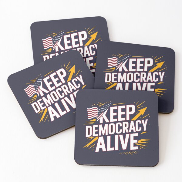 Item preview, Keep Democracy Alive - Patriotic American Flag Design for Political Enthusiasts designed and sold by FEBRICAST.