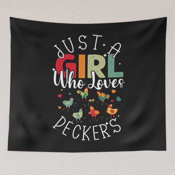 Item preview, Just a girl who loves Peckers Retro Vintage Chicken Lover Funny Saying designed and sold by REDDLINE.