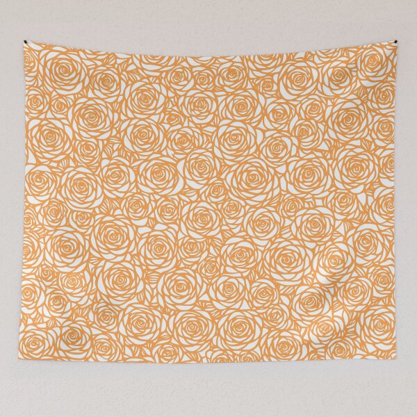 Item preview, Royal Orange Surreal rose pattern designed and sold by Pixevol.