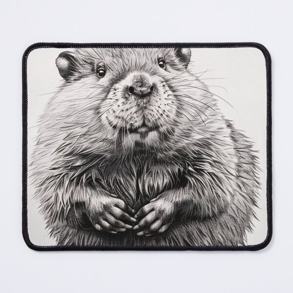 Item preview, Black and white beaver pencil drawing designed and sold by Pencil-Art.