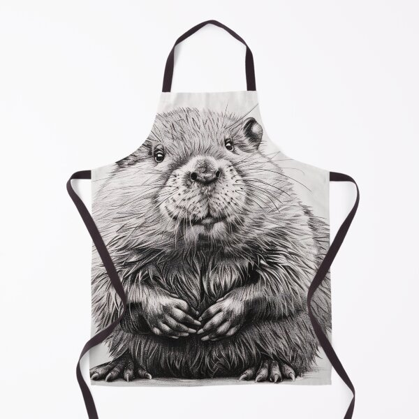 Item preview, Black and white beaver pencil drawing designed and sold by Pencil-Art.