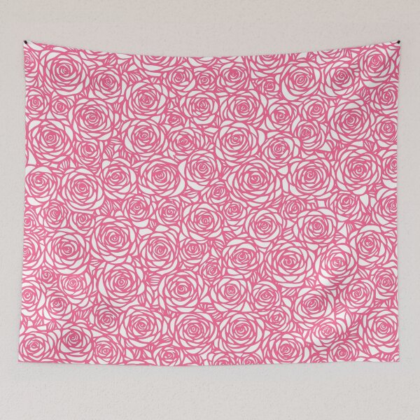Item preview, Hot Pink Surreal rose pattern designed and sold by Pixevol.