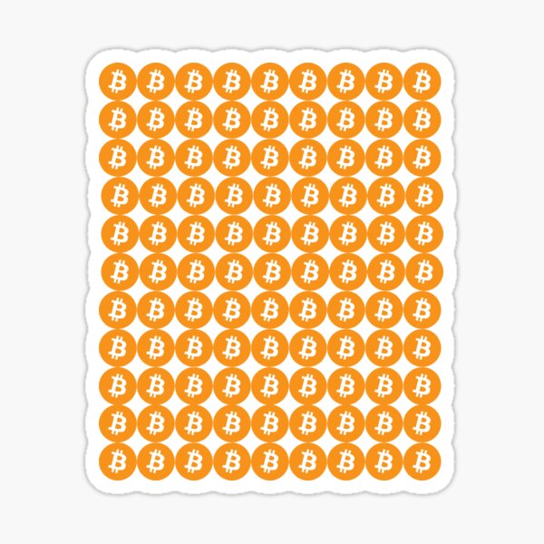 Item preview, Orange Bitcoin Logos Monogram designed and sold by NoCompetition.