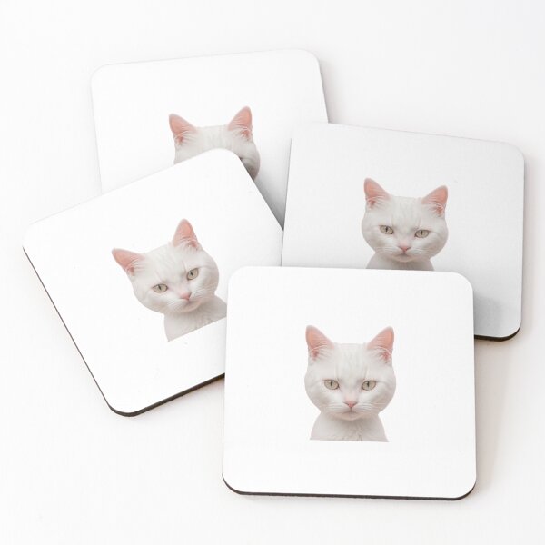 Item preview, White cat designed and sold by W-A-C-O.