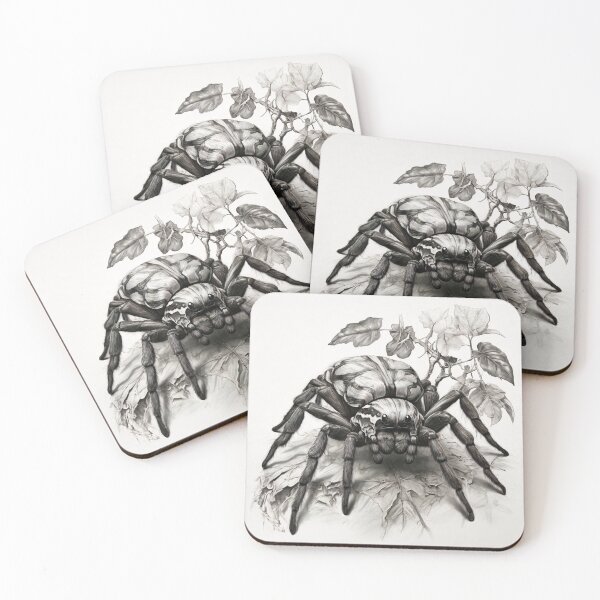 Item preview, Black and white Tarantula pencil drawing designed and sold by Pencil-Art.