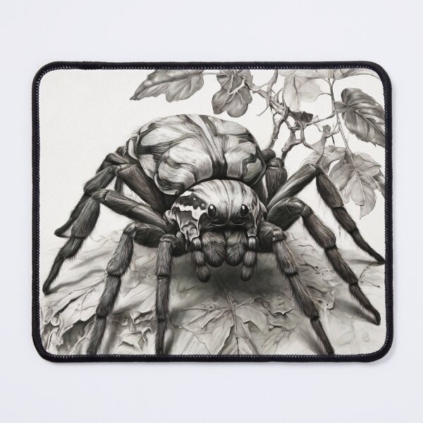 Item preview, Black and white Tarantula pencil drawing designed and sold by Pencil-Art.