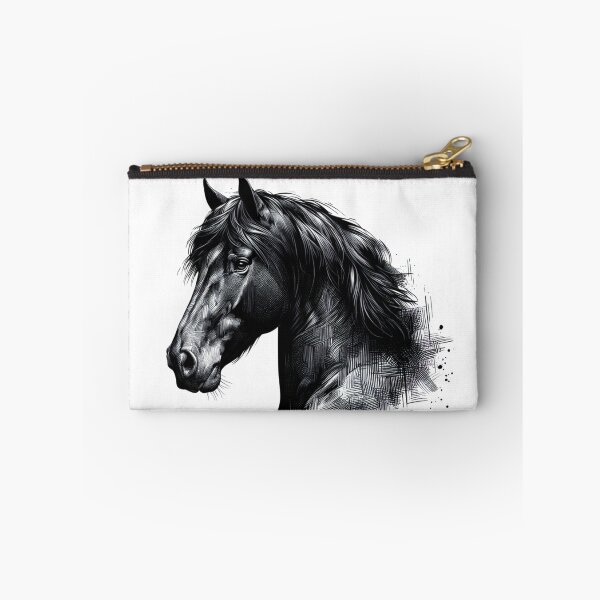 Item preview, drawing of a black horse designed and sold by Kinia1982.