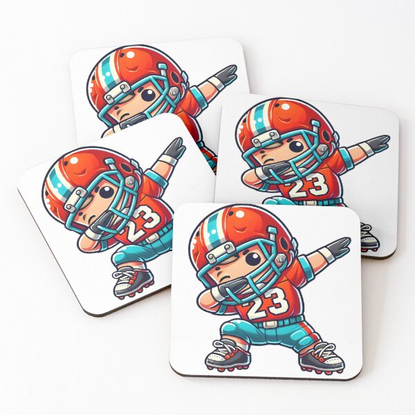 Item preview, Adorable cartoon football player in full gear, number 23, striking a dabbing pose, with vibrant colors and a playful expression. designed and sold by ManeeStore.