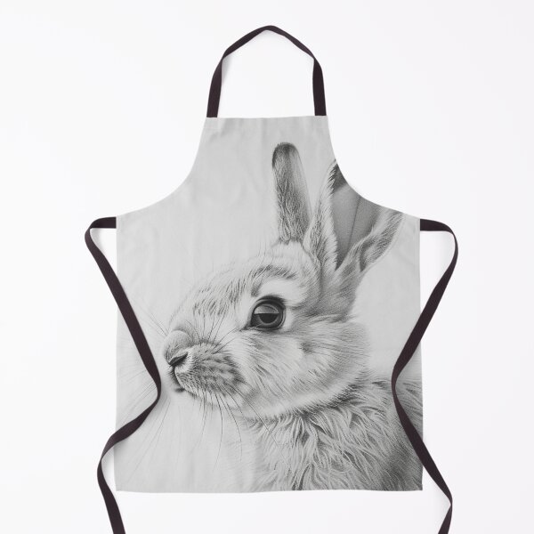 Item preview, Black and white Rabbit pencil drawing designed and sold by Pencil-Art.