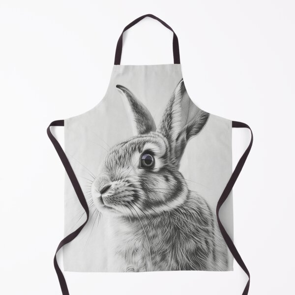 Item preview, Black and white Rabbit pencil drawing designed and sold by Pencil-Art.
