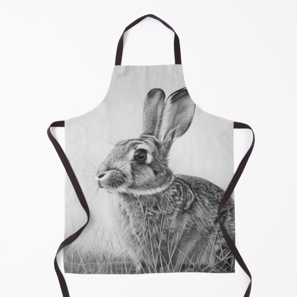 Item preview, Black and white Rabbit pencil drawing designed and sold by Pencil-Art.