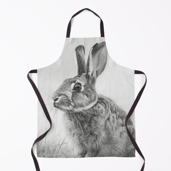 Item preview, Black and white Rabbit pencil drawing designed and sold by Pencil-Art.