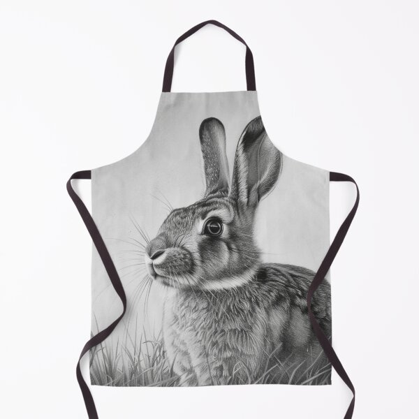 Item preview, Black and white Rabbit pencil drawing designed and sold by Pencil-Art.