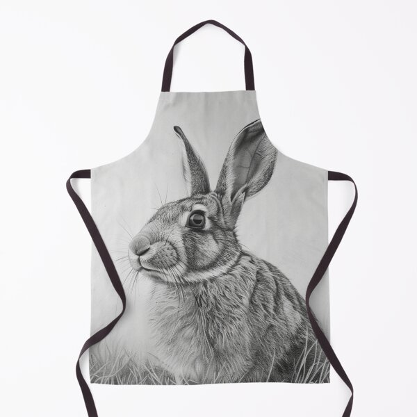 Item preview, Black and white Rabbit pencil drawing designed and sold by Pencil-Art.