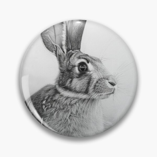 Artikelvorschau, Schwarz-weiße Kaninchen-Bleistiftzeichnung entworfen und verkauft von Pencil-Art.