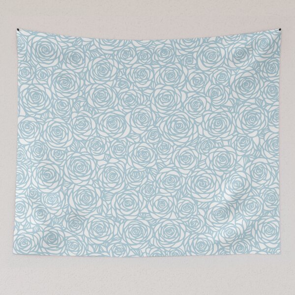 Item preview, Baby Blue Surreal rose pattern designed and sold by Pixevol.