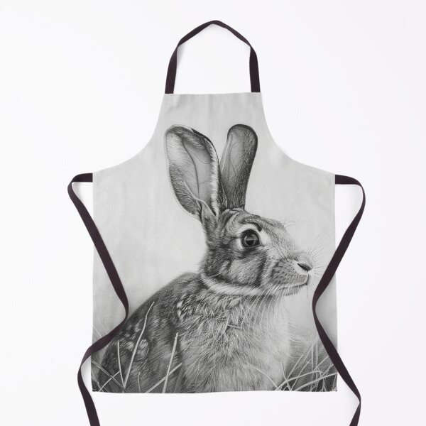 Item preview, Black and white Rabbit pencil drawing designed and sold by Pencil-Art.
