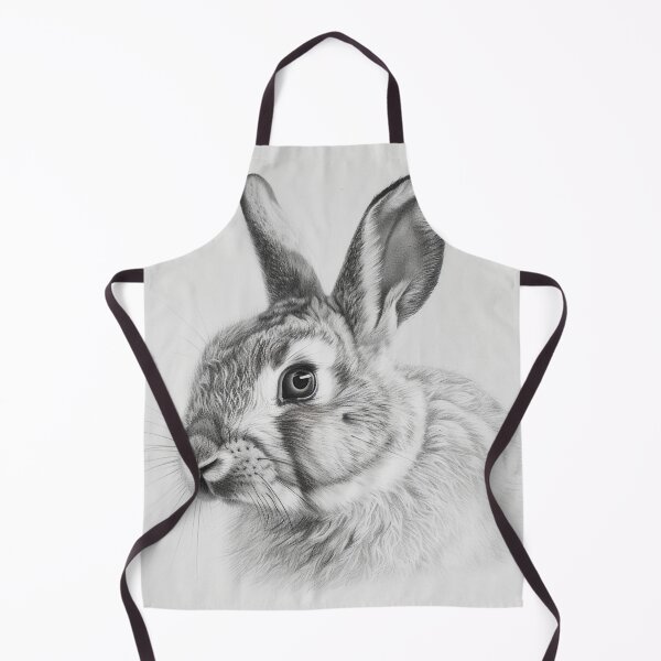 Item preview, Black and white Rabbit pencil drawing designed and sold by Pencil-Art.