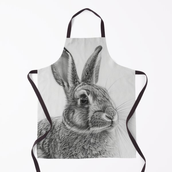 Item preview, Black and white Rabbit pencil drawing designed and sold by Pencil-Art.