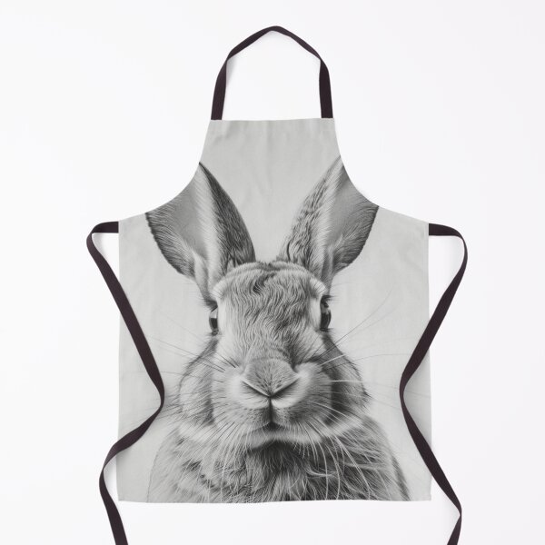 Item preview, Black and white Rabbit pencil drawing designed and sold by Pencil-Art.