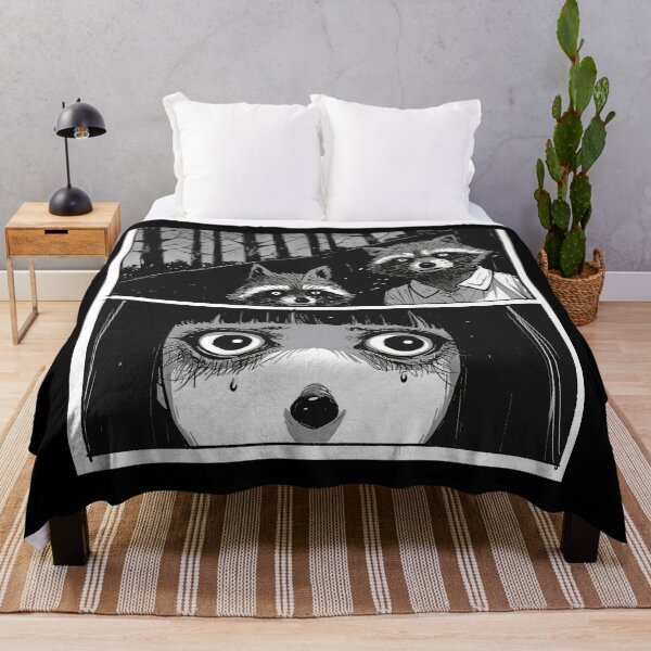 Item preview, Raccoonized - black and white horror manga anime girl designed and sold by ForsakenFrames.