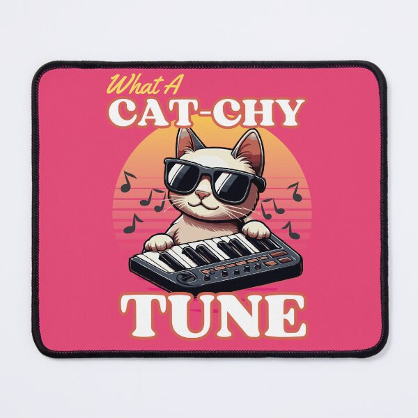Item preview, What A Catchy Tune | Cat Synthesizer Pun designed and sold by McThingummy.