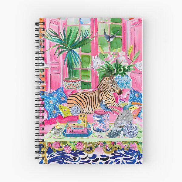 Item preview, Grandmillennial art, Zebra in orange chinoiserie interior designed and sold by SophieClimaArt.