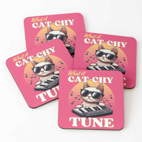 Item preview, What A Catchy Tune | Cat Synthesizer Pun designed and sold by McThingummy.