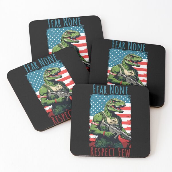 Item preview, Fear None Respect Few Proud Usa Dinosaur designed and sold by LuminOrb.