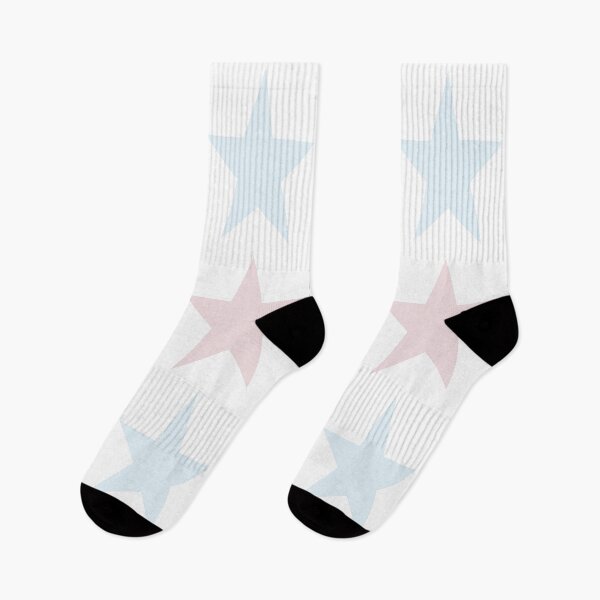 Item preview, Large PALE BLUE, PALE PINK and WHITE STARS designed and sold by RachelMacht.