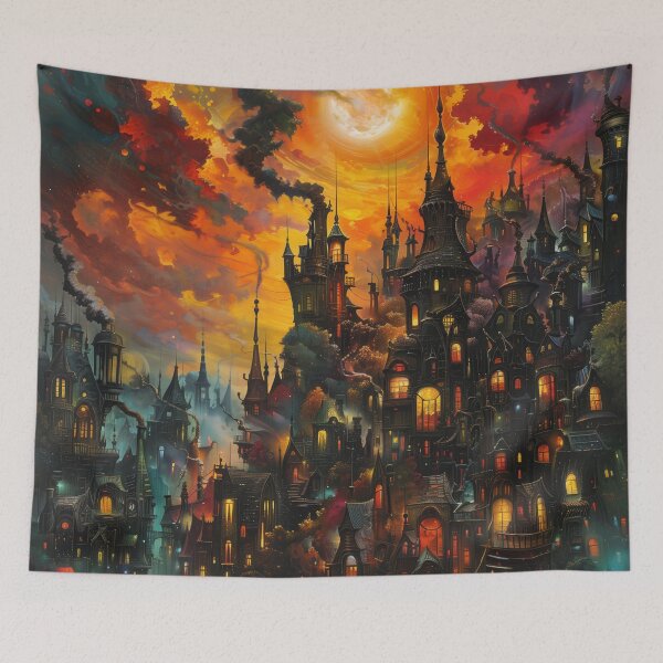 Item preview, Enchanted Gothic Cityscape designed and sold by palmyst.