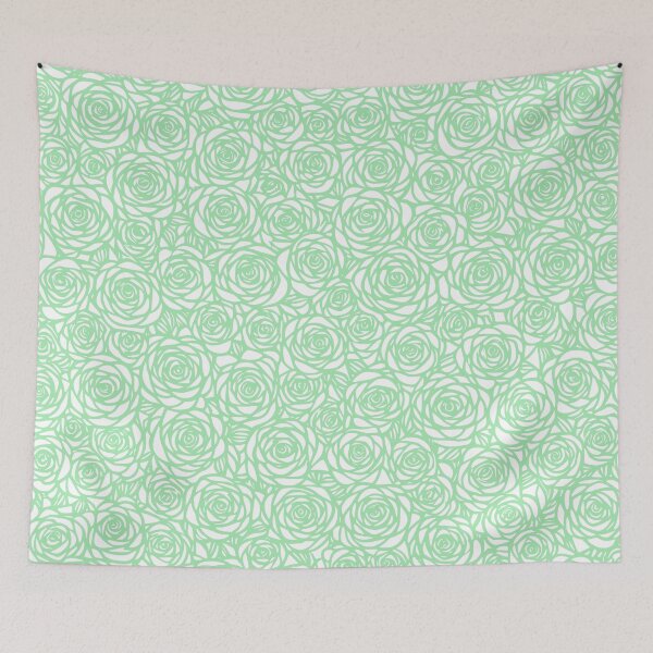 Item preview, Green Surreal rose pattern designed and sold by Pixevol.