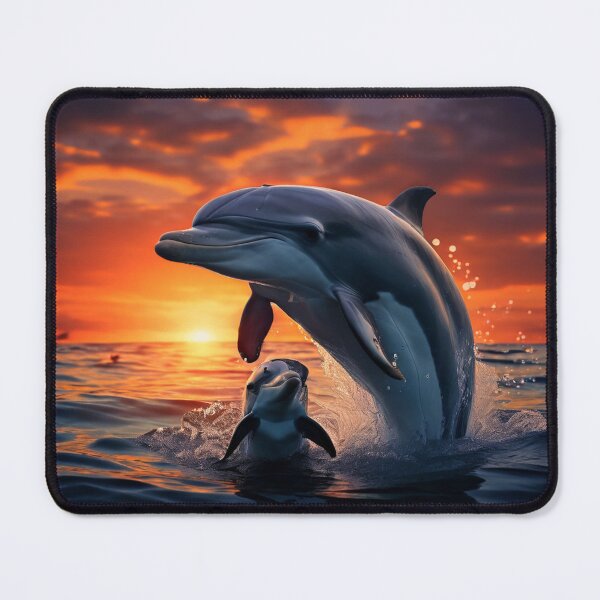 Item preview,  Eine Delfinmutter schwimmt mit ihrem Kalb designed and sold by Collection de trésors .