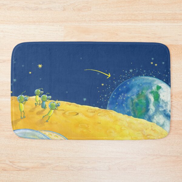 Item preview, Little Green Martians Observing The Earth From The Moon designed and sold by Julia Doria.