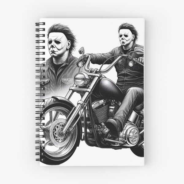 Item preview, Michael Myers Halloween en motocicleta designed and sold by Anarmoth.