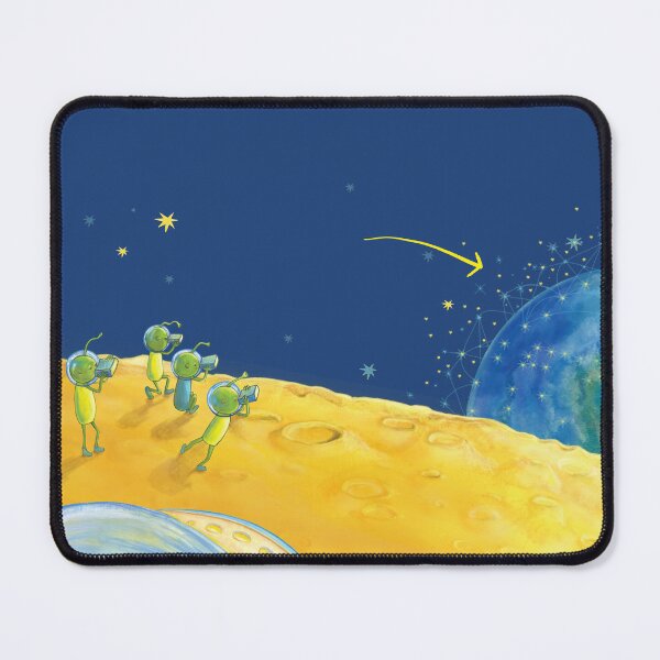 Item preview, Little Green Martians Observing The Earth From The Moon designed and sold by Julia Doria.
