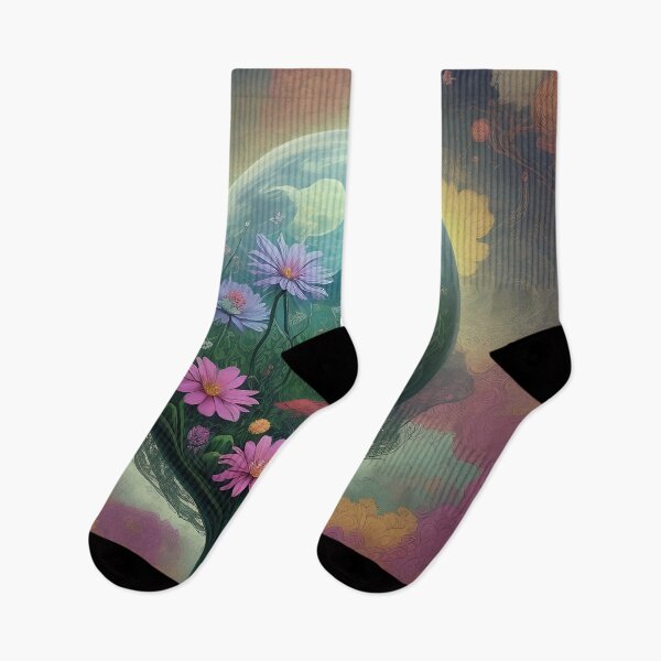 Item preview, Surreal Fantasy Flower Field - Girl Dream Land designed and sold by MadnessEnvelope.