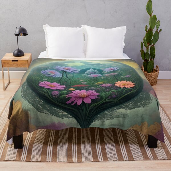 Item preview, Surreal Fantasy Flower Field - Girl Dream Land designed and sold by MadnessEnvelope.