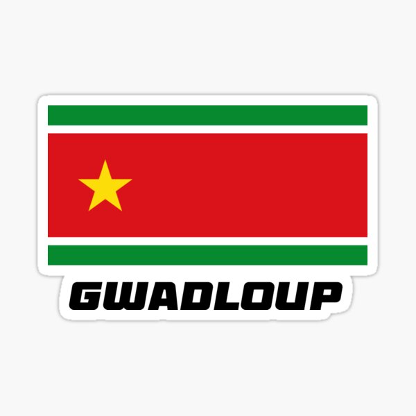 Item preview, GWADLOUP FLAG designed and sold by ShinePixs.
