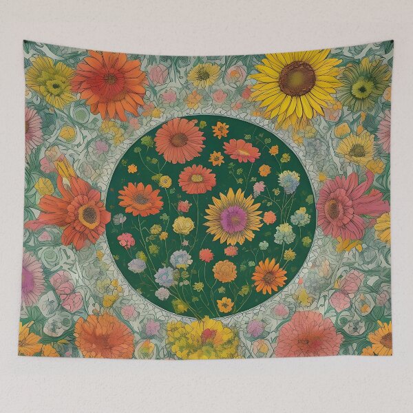 Item preview, Circle of Wildflowers - Flower Field Fantasy Aesthetic designed and sold by MadnessEnvelope.