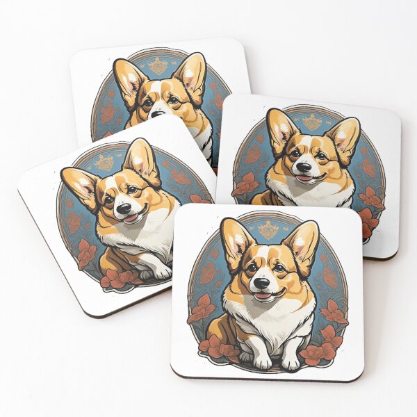 Item preview, Corgi and Flowers designed and sold by SparroCreative.