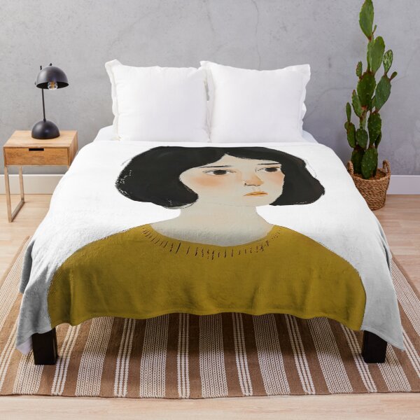 Item preview, Black haired female portrait, surrealism, female portrait, abstract art, modern art designed and sold by DepartToArt.