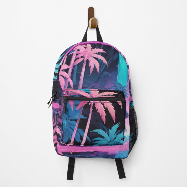 Item preview, Neon Jungle Waterfall: 80s Electric Paradise designed and sold by Slick-Waffles.