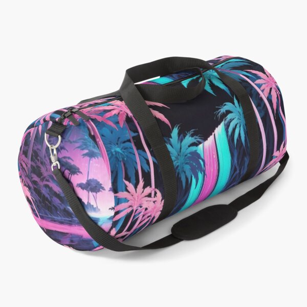 Item preview, Neon Jungle Waterfall: 80s Electric Paradise designed and sold by Slick-Waffles.