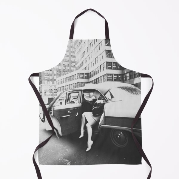 Item preview, Yellow taxi, vintage New York street scene black and white photograph designed and sold by Jéanpaul Ferro.